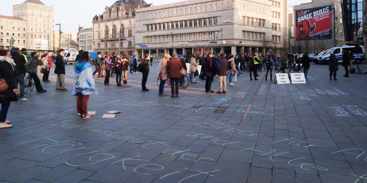 Montagsdemo Marktplatz Halle, 19.04.2021